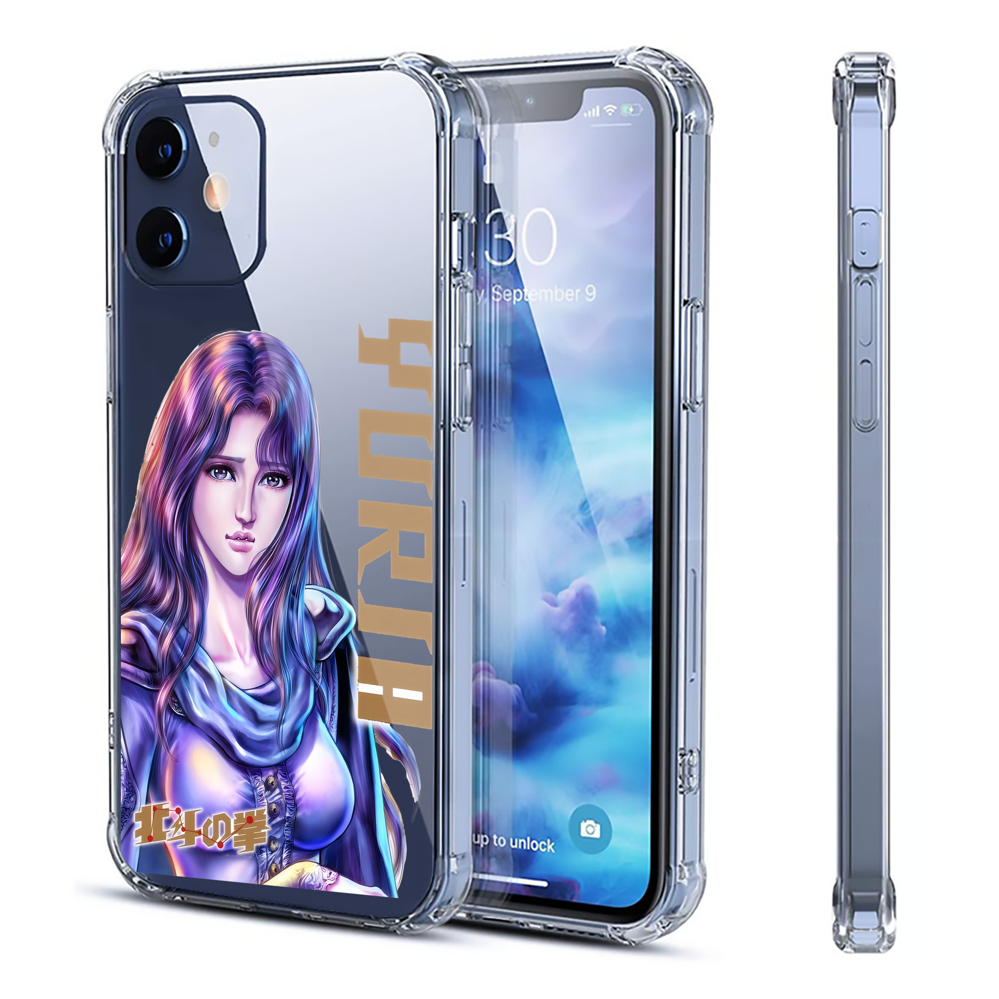 （画像用） 北斗の拳 Fist of the North Star 【iPhone 12シリーズ対応】透明スマホケース（クリアソフトケース）